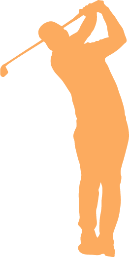 golfer icon orange